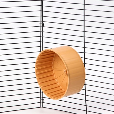 Wheel for rodents half -closed plastic, without a stand, 14 cm, beige-4