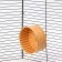 Wheel for rodents half -closed plastic, without a stand, 14 cm, beige