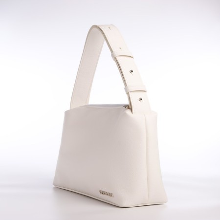 Female bag over the shoulder Textura, medium size, white color-2