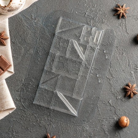 Form for chocolate and sweets "Tile Extravagant", 17 × 8.5 × 1 cm, color transparent color-1