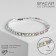 Bracelet with rhinestones “ice” 1 row, rainbow color in silver, 4 mm, d = 7cm