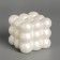 Figure candle Lacked "Babble Cube", 6 cm, pearl