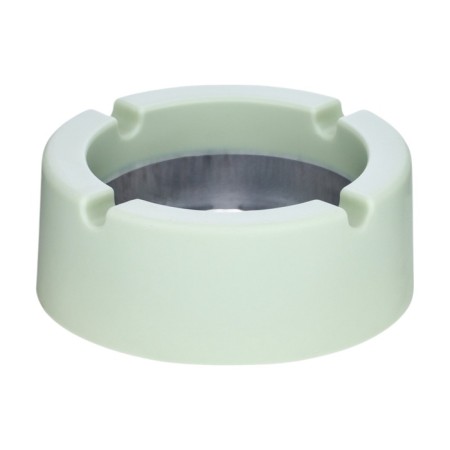 Ash for home, for cigarettes and sticks. D-9 cm, h-3.5 cm, green
