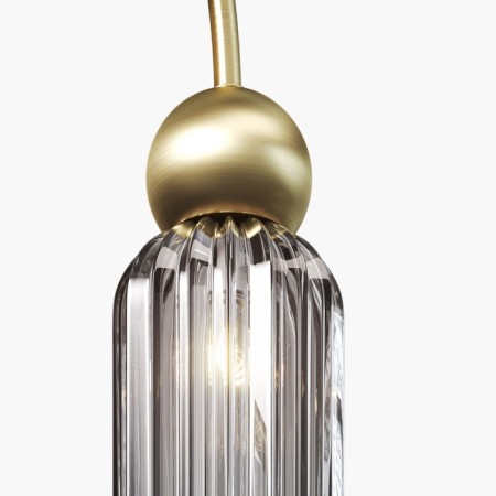 Suspension lamp Maytoni Mod302PL-02GR, E14, 2x40 W, 700x100x3625 mm, gold-1