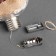 A set of Christmas tree balls “Fine spruce and berries” 2 pcs., Batteries, 5 LED, glow warm white