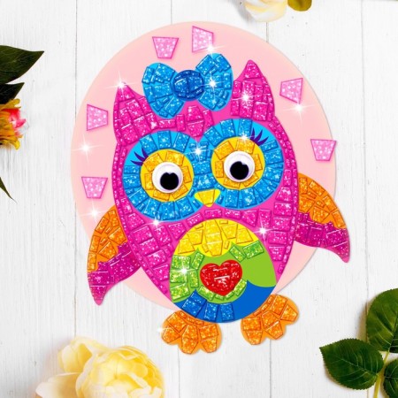 The mosaic is a sticker uniform "owl". Set for creativity