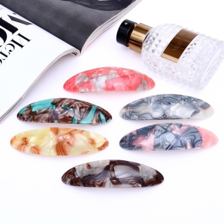 Hair hairpin "Marble" 9 cm, mix-2