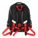 School backpack 37 x 28 x 13cm, ergonomic back, Across 557, black/red