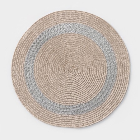 Serving napkin on the table “Oscar”, d = 38 cm, beige color-5