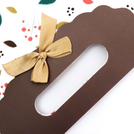 Gift box-package, packaging with a cut handle, "Spring composition", 19 x 9 x 27 cm-2