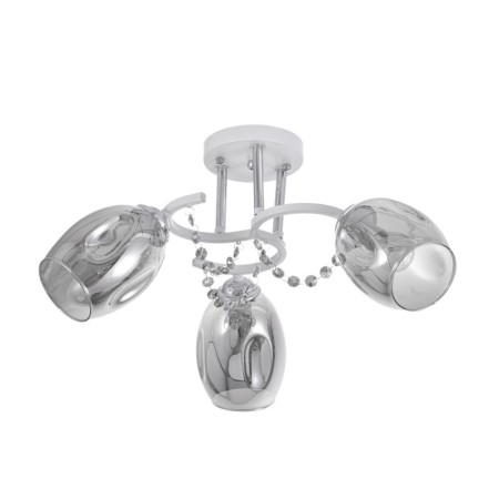 Ailin chandelier 3x60W E14 white, chrome 55x55x20cm