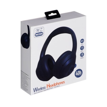 MZ300 headphones, wireless, full -size, microphone, BT 5.3, 400 mAh, blue-8