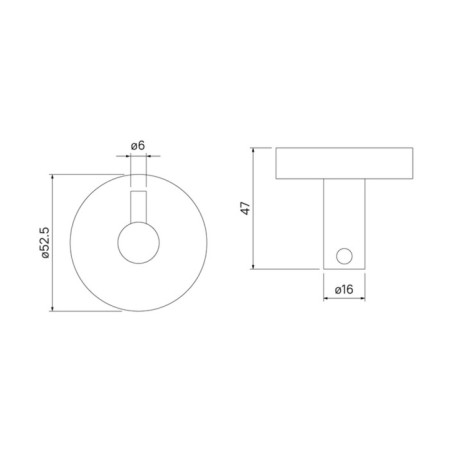 Hook single IDDIS SENA SENSS10I41, 53x47x52.5 mm, chrome-3