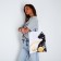 Cosmic shope bag without lightning, without lining, white color