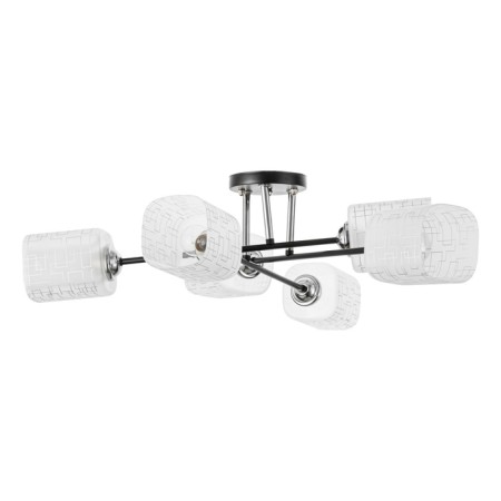 Alandi chandelier 6he27 40W Black-chromium 62x62x28 cm-4