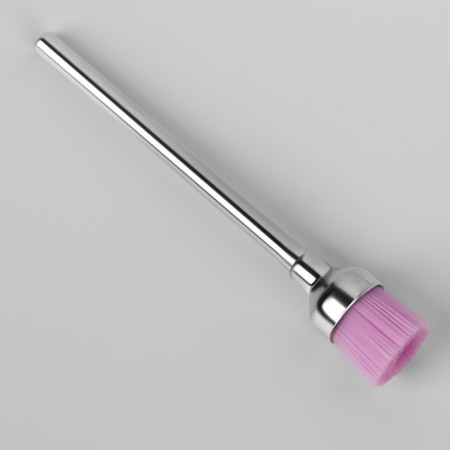 Brush-brush for hardware manicure, in a plastic box, pink color-4