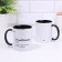 Named mug, sublimation "man -handed", black bottom