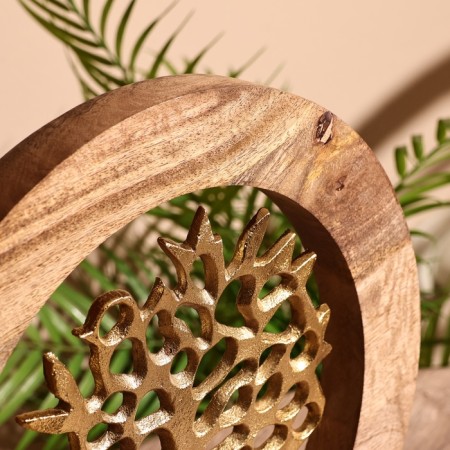 Interior souvenir in the wooden ring "tree" 30x8x33 cm-4