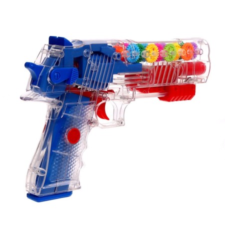 Techno pistol, with gears, shoots soft bullets, light, sound-2