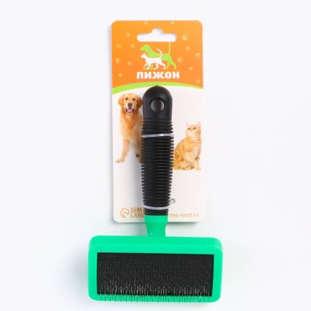 Puchoderma without drops, rubberized handle, 10 x 16 cm, green-hourly-4