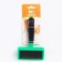 Puchoderma without drops, rubberized handle, 10 x 16 cm, green-hourly