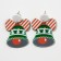 Earrings "Bells", colored in silver