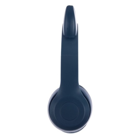 P47M headphones, wireless, full -size, BT, Microsd, microphone, AUX, with ears, blue-2