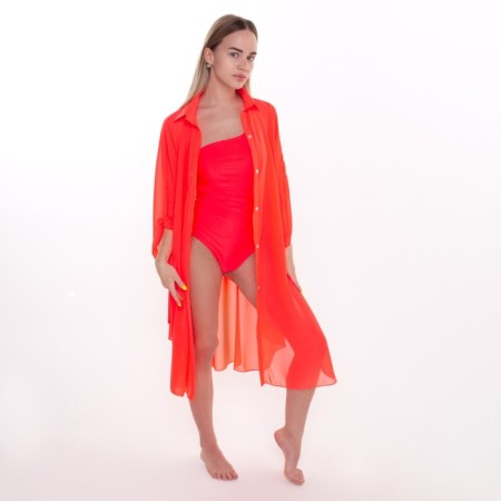 Tunic Beach female, red color, size 48-3