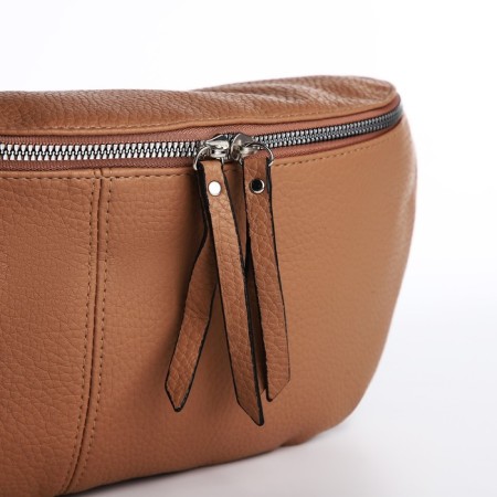 Cross-Bodi Bag on a zipper, beige color-2