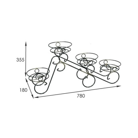 Flower stand "Fialka-4", d = 16 cm, black color-4
