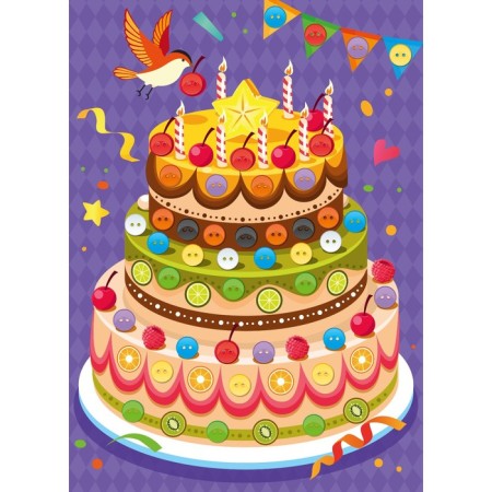 Application from buttons "Festive cake"-2