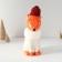 Pig a piggy bank Ceramics "Fox in a gray sweater and hat" 7.8x15.7x25 cm