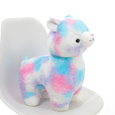 Soft toy "Lama", 45 cm, blue-pink color-1