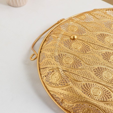 Renaissance tray, 39.5 × 34 × 3.5 cm, gold color-2