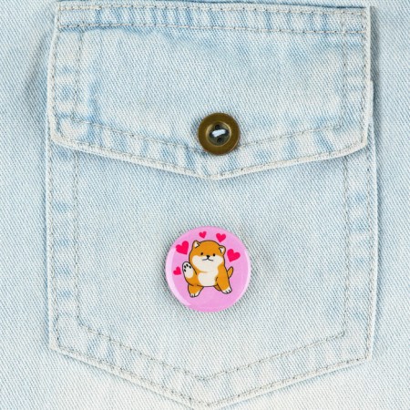 Metal icon, sunset "Cute anime", d = 2.5 cm, mix-19