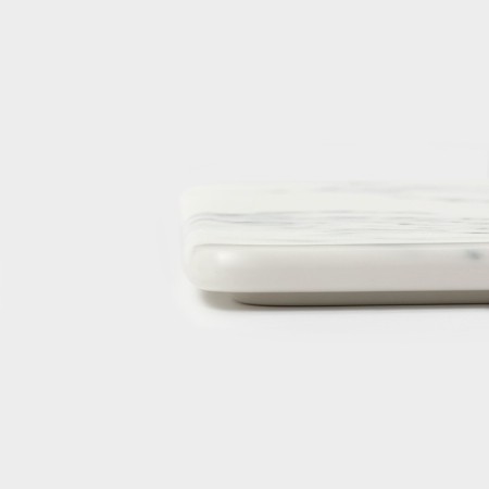 Блюдо фарфоровое для подачи Magistro Real Marble, 25×14 см-5