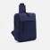Male sling bag from textiles, with USB, blue color