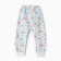 Sliders on the cuff, white color/birds, height 62 cm