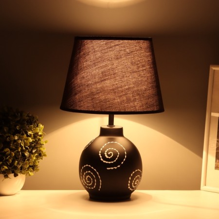 Table lamp "Louise" 1x40W E27 Black/White 25x25x38, 5cm-1