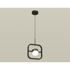 A set of suspended rotary lamp with acrylic Ambrella Light, Traditional Diy, XB9119156, GX53, Black Sand, White matte, transparent
