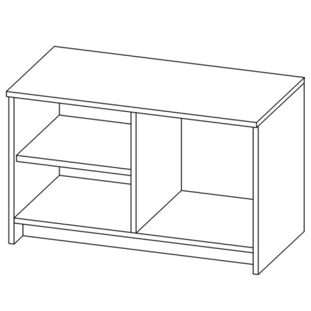 2-door cabinet low, Sirius, 782 × 412 × 471 mm, color Venge-2