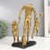 Souvenir Polystone "Walk with dad" Gold 28x19x12 cm