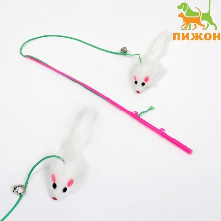 Domestica-a-piece "Mouse" with a white mouse on a pink handle