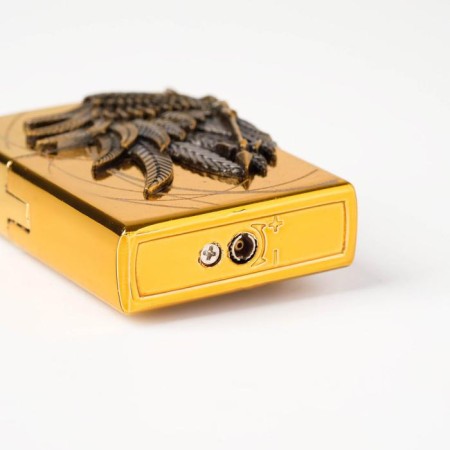 Gas lighter "Wings", silicon, 4 x 5.7 cm, gold-3