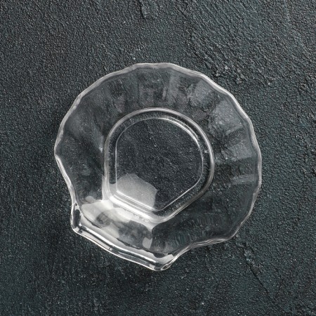 Glass Serving "shell", 10 × 2 cm, curly-1