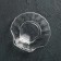 Glass Serving "shell", 10 × 2 cm, curly