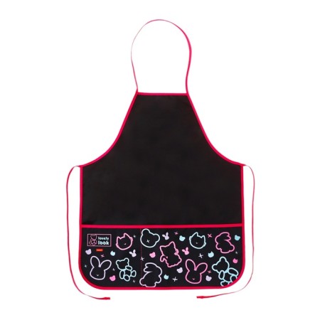 Apron for labor + sleevens, 535 x 445 mm, Hatber "My bear" 2 Black/Green pocket nfn_35105-1