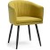 Stool on a metal frame of the jack metal/velor, black/yellow 59x57x83 cm