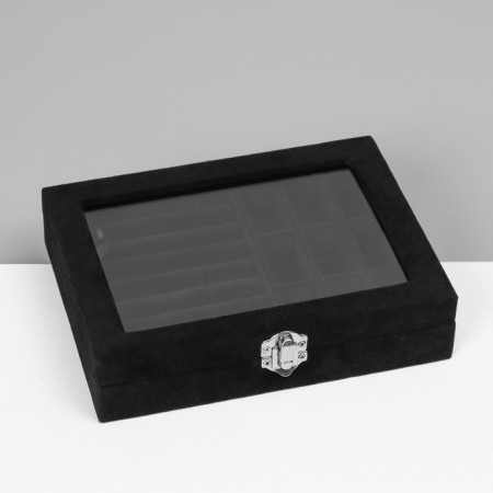 Steam for jewelry "Casket", 8 stripes, 9 cells, 20 × 15 × 4.5, black color-3