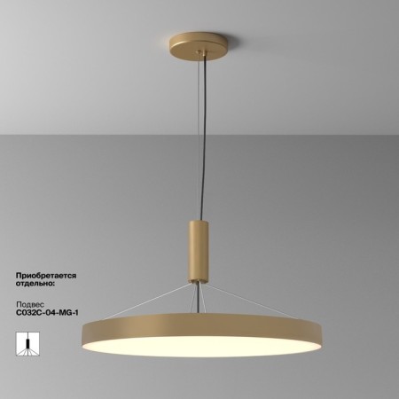 Technical C032CL-90W3K-RD-MG Zon, 600x600x60 mm, LED, 90W, 4970lm, 3000K, Matte Gold, Material Gold-9